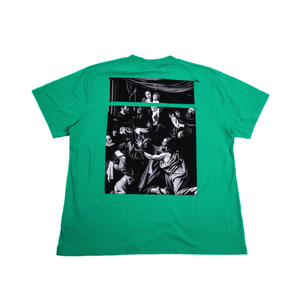 Camiseta Off-White Paint Green foto 2
