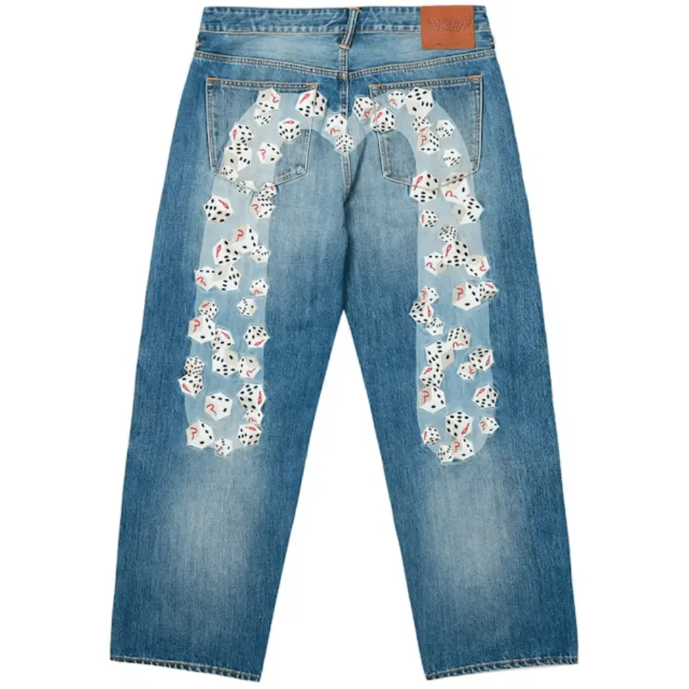 パンツ Palace x Evisu Dice Denim Jean 31 BLACK Evisu x Palace Calça Dice Denim Jean Light Wash - Droper