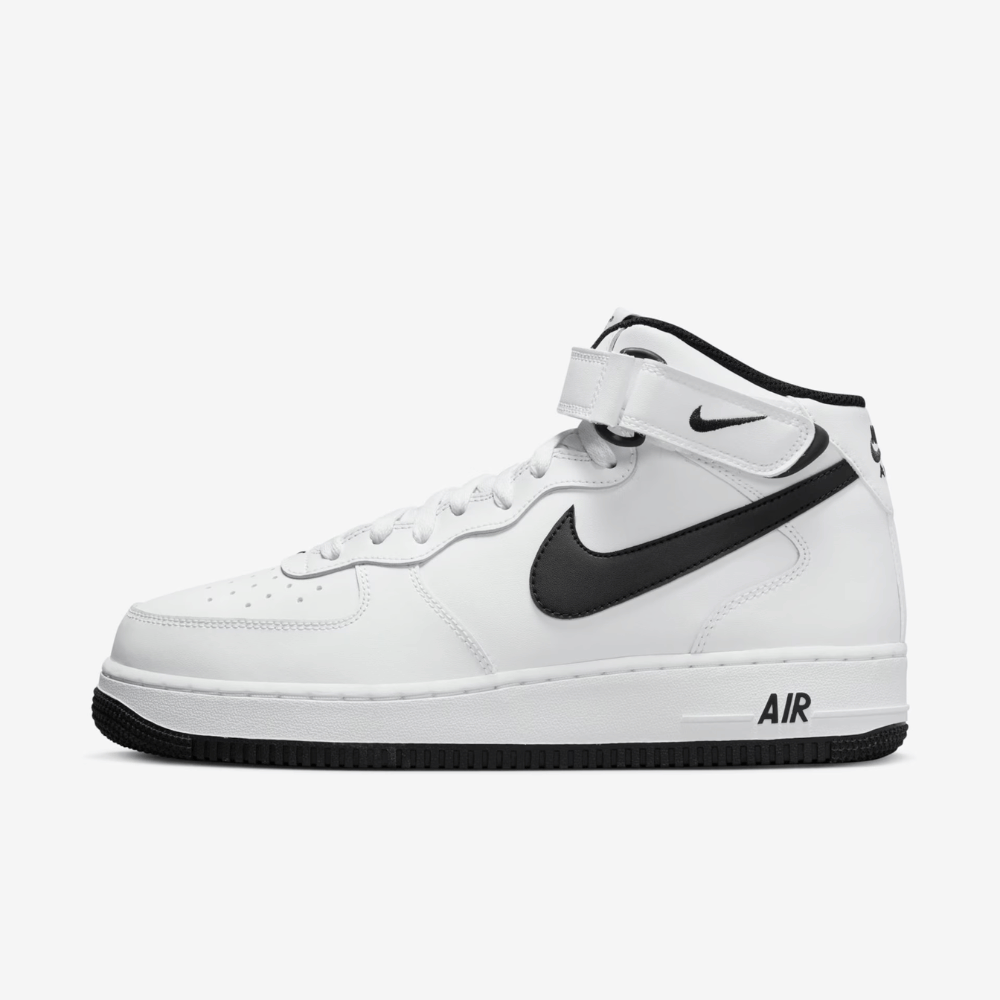 Nike Air Force 1 Mid White Black foto 1