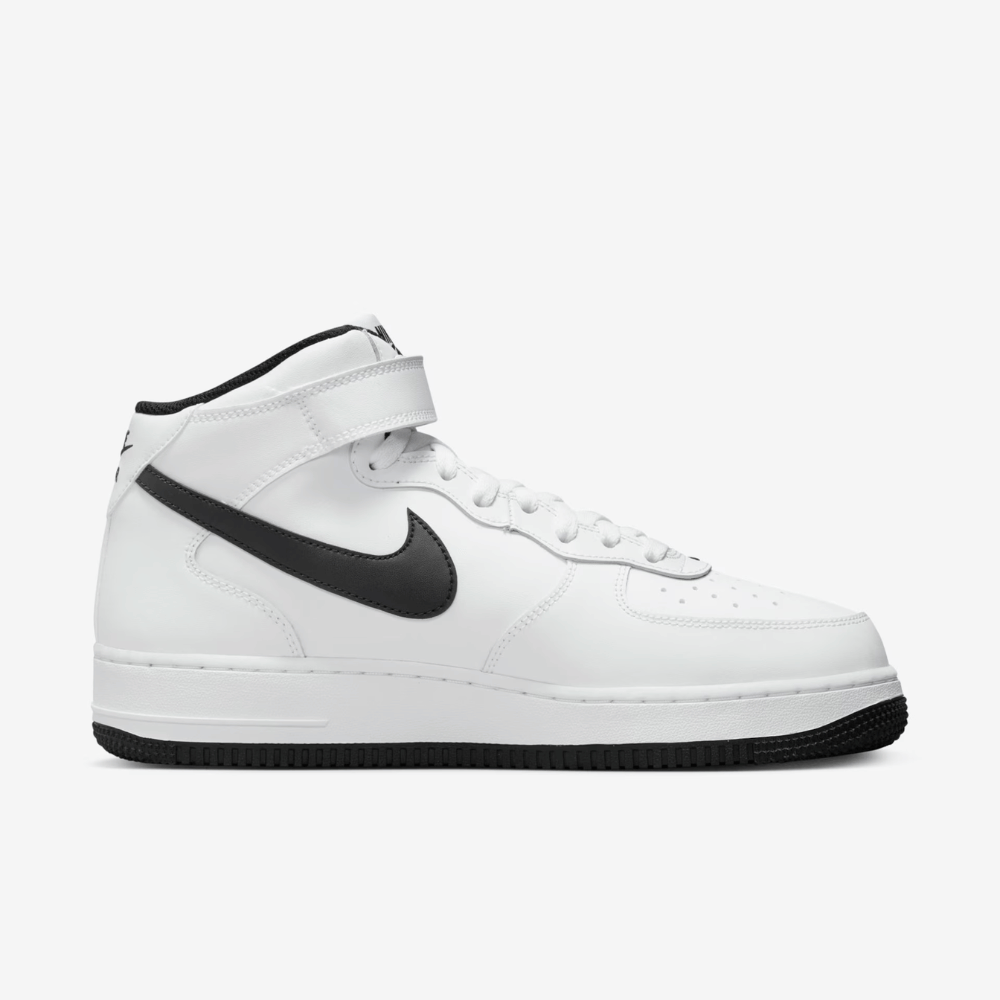 Nike Air Force 1 Mid White Black foto 3