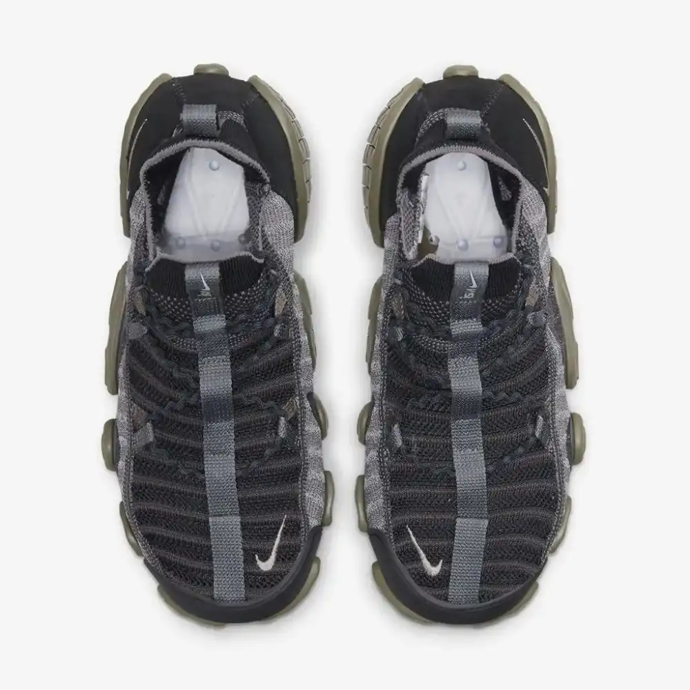 Nike ISPA Link Black and Medium Olive - Droper