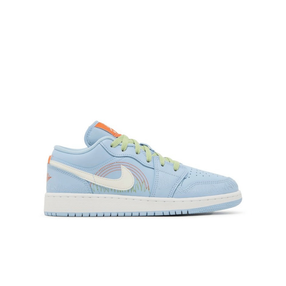 Air Jordan 1 Low SE GS Blue Stitch foto 3
