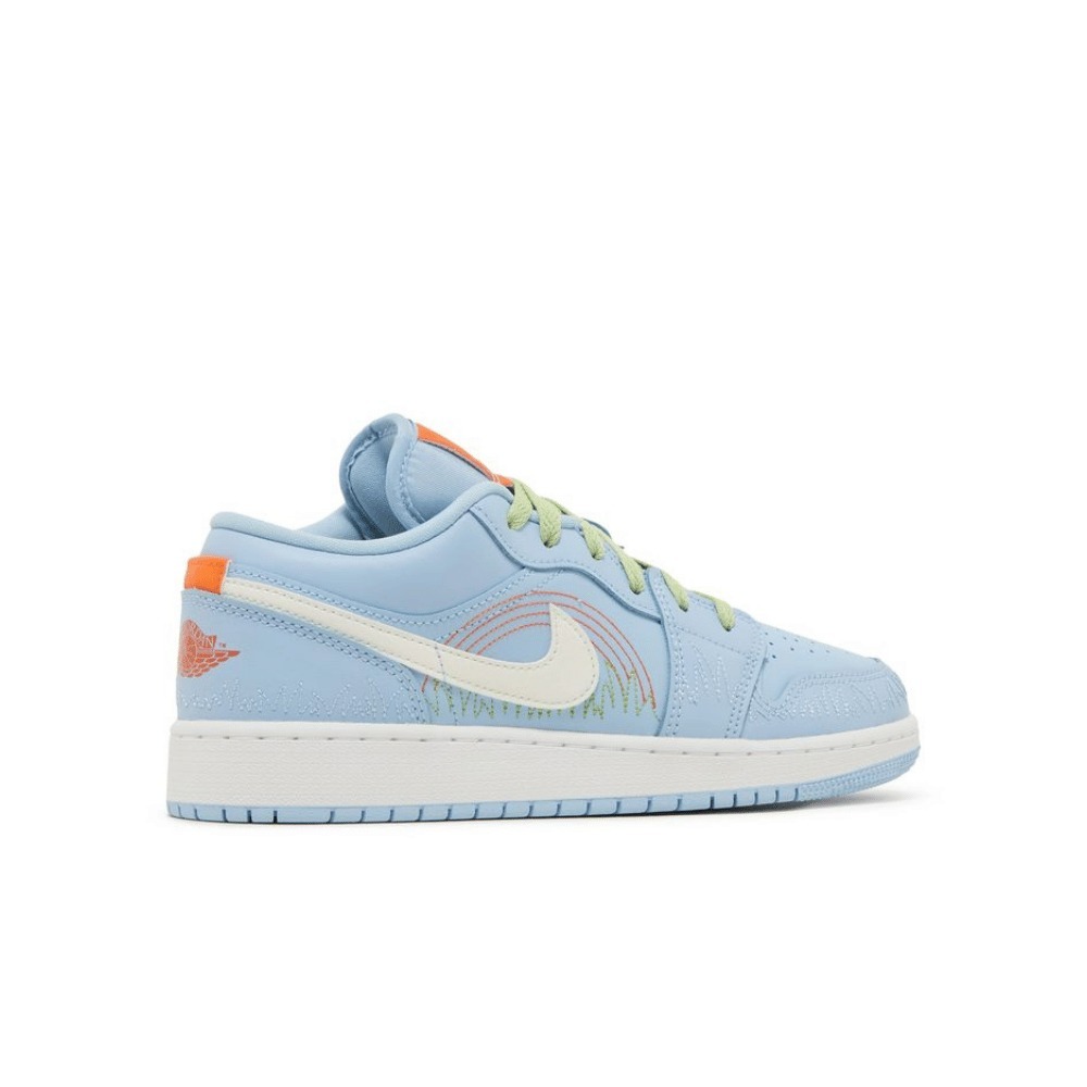 Air Jordan 1 Low SE GS Blue Stitch foto 2