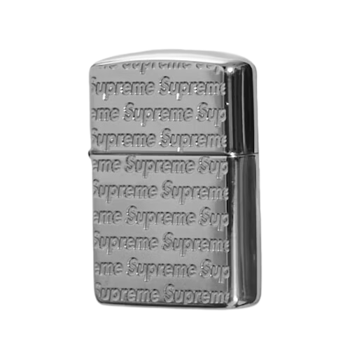 Zippo x Isqueiro Supreme Repeat Engraved Silver