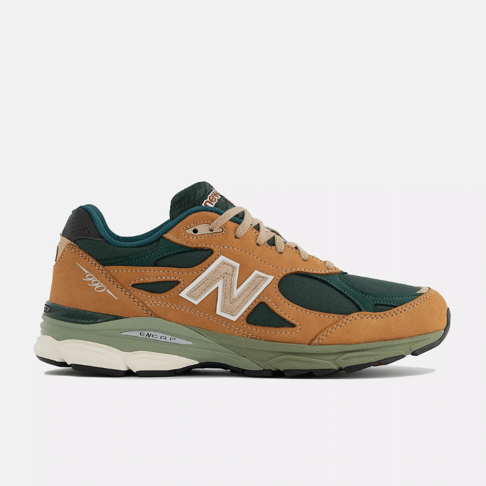 New Balance 990v3 Made in USA Tan Green foto 1