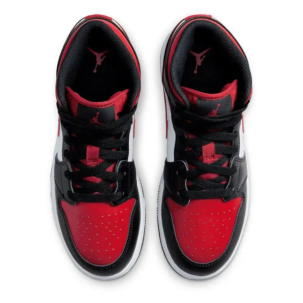 Air Jordan 1 Mid GS Bred Toe - Droper