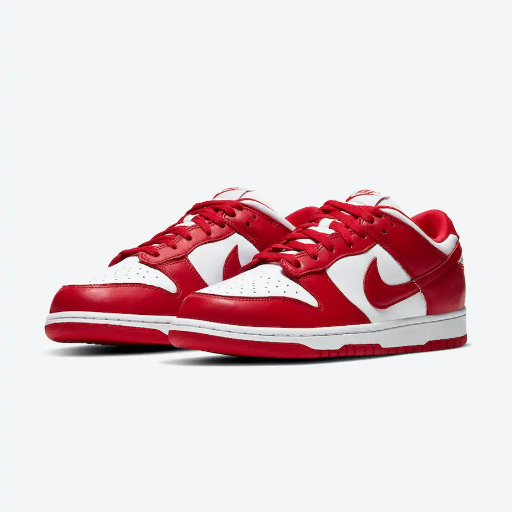 low dunk nike red