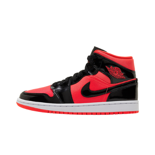 Air Jordan 1 Mid Hot Punch Black
