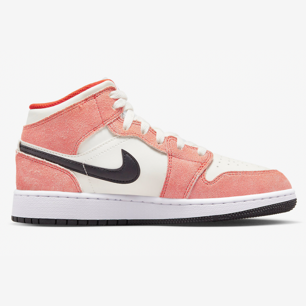 Air Jordan 1 Mid GS Orange Suede foto 3