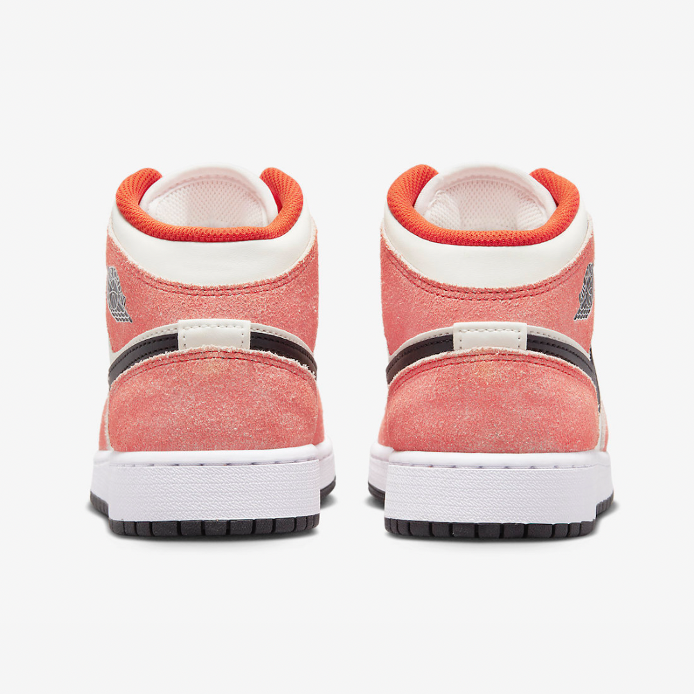 Air Jordan 1 Mid GS Orange Suede foto 4