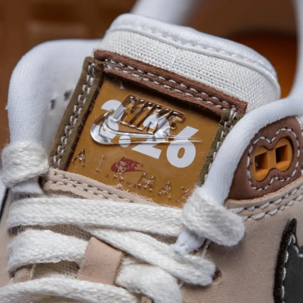Eaphi TAPE EMBROIDERY MIX KNIT ブラウン Nike Air Max 1 Premium Wabi-Sabi - Droper