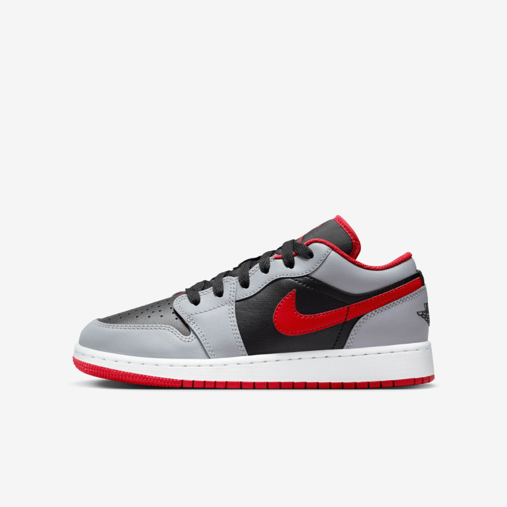 Air Jordan 1 Low GS Black Cement Grey Fire Red foto 1