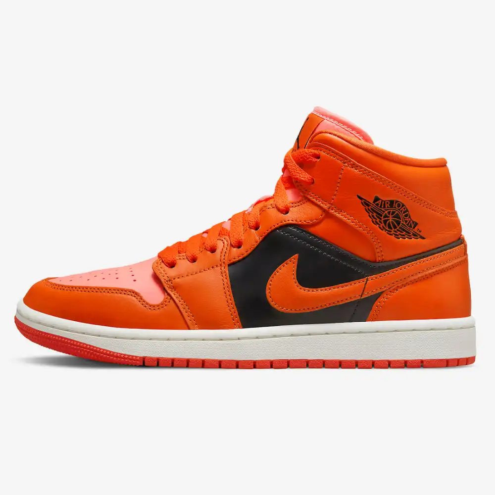 Air Jordan 1 Mid SE Orange Black foto 1