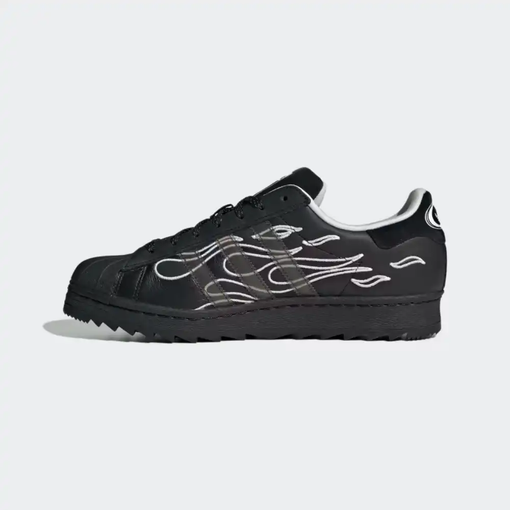 No Sleep Rave Club x adidas Superstar Ripple Core Black - Droper