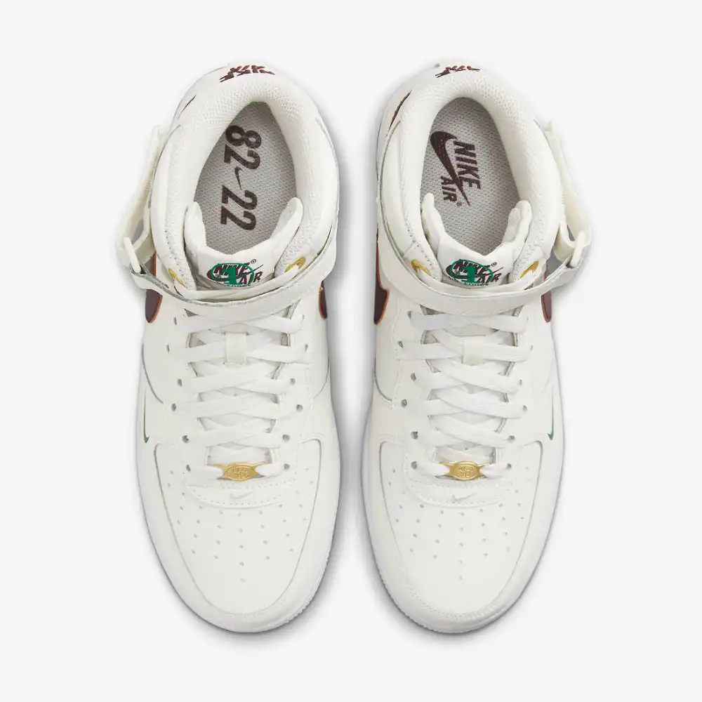 靴 Nike Air Force 1 Mid 40th Anniversary Nike Air Force 1 Mid 40th Anniversary Sail Brown Basalt - Droper