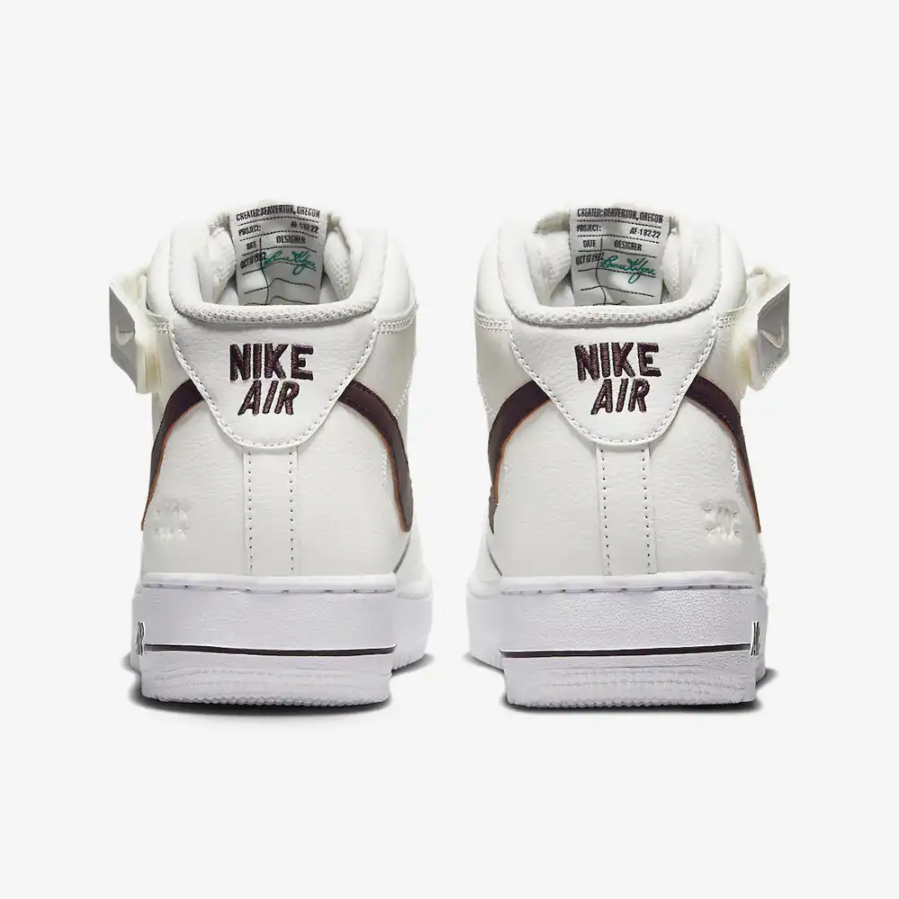 Nike Air Force 1 Mid 40th Anniversary Sail Brown Basalt - Droper