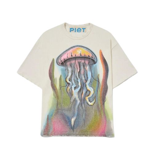 Camiseta Piet Jelly Fish Air Brush Off White