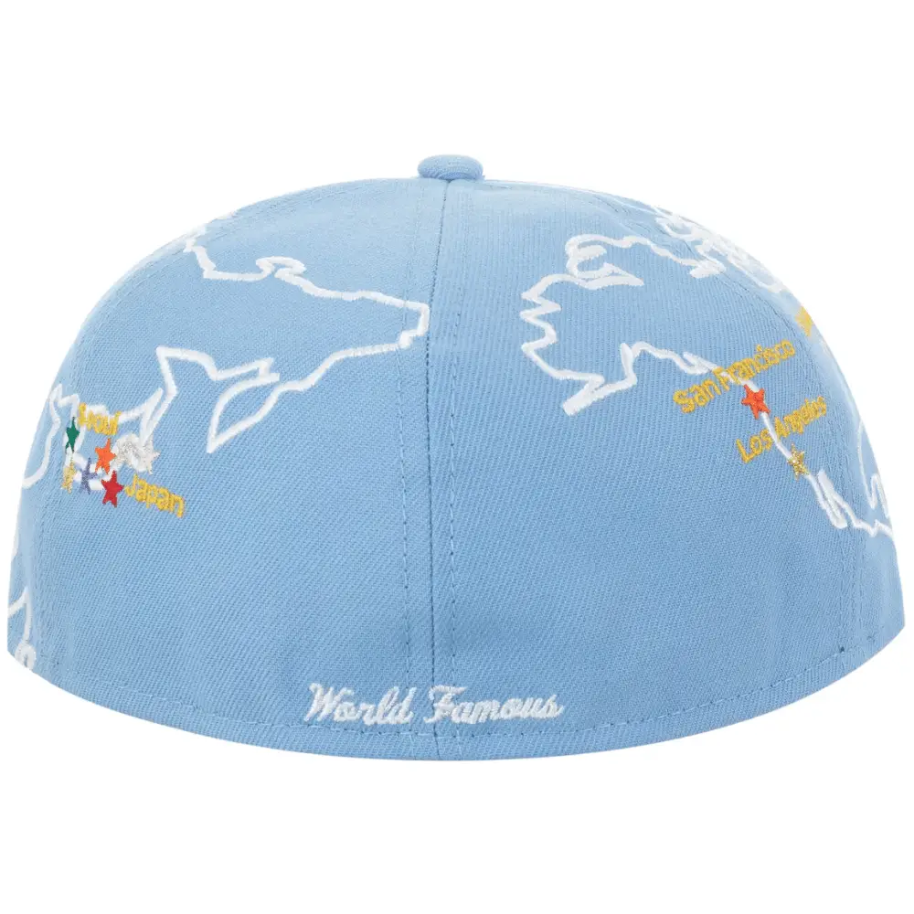 New Era x Supreme Boné Worldwide Box Logo Light Blue - Droper