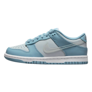 White nike best sale shoes blue swoosh