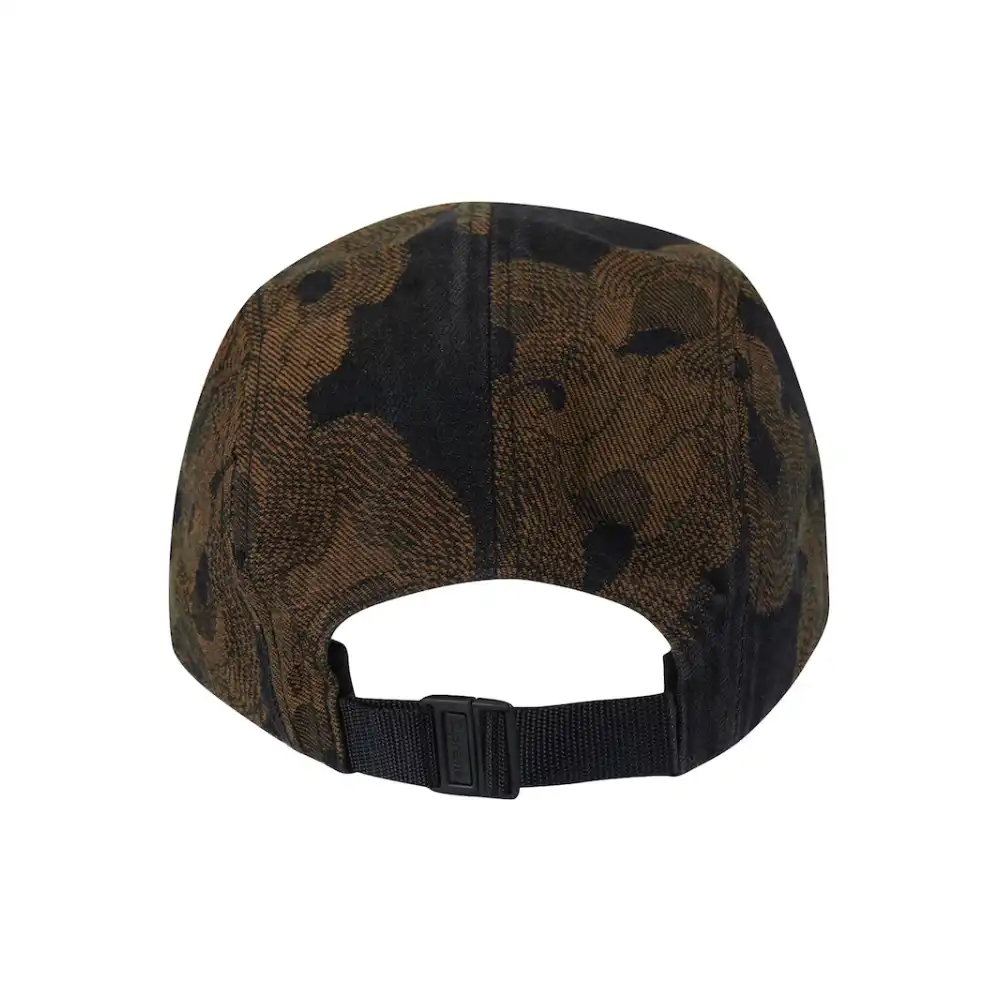 Boné Supreme Flames Jacquard Denim Camp Washed Black - Droper
