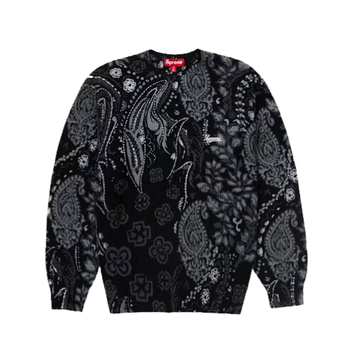 Sweater Supreme Printed Paisley Black