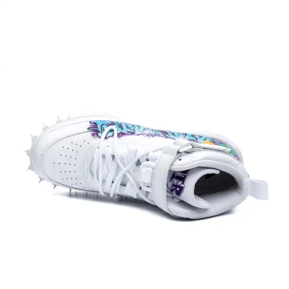 Off-White x Nike Air Force 1 Mid Graffiti White - Droper