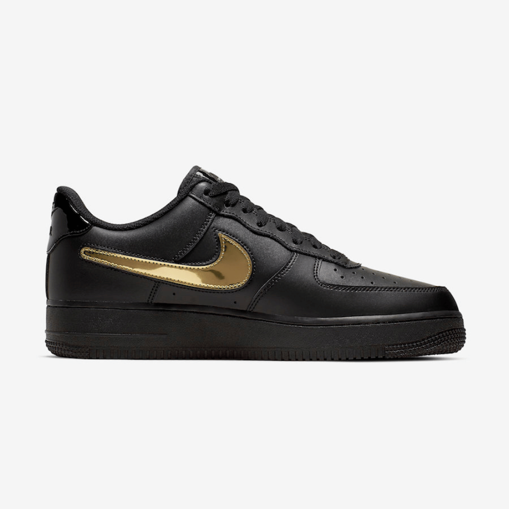 Air force 1 low jewel black metallic on sale gold