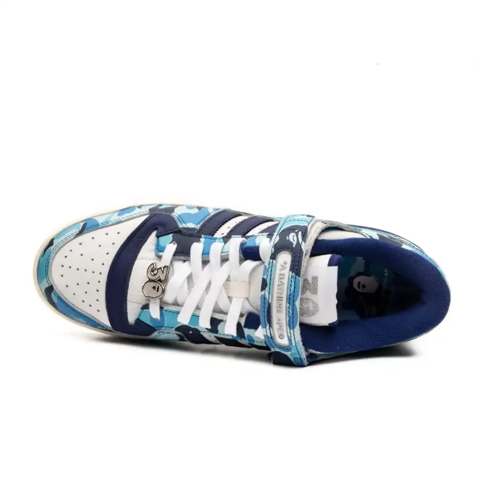 BAPE x adidas Forum 84 Low 30th Anniversary Blue - Droper