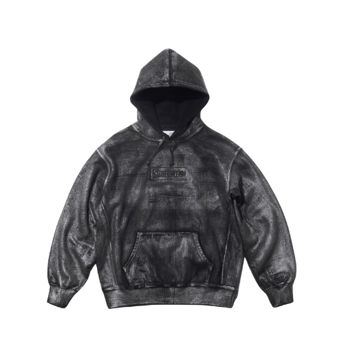 Maison Margiela x Supreme Moletom Foil Box Logo Hooded Black - Droper