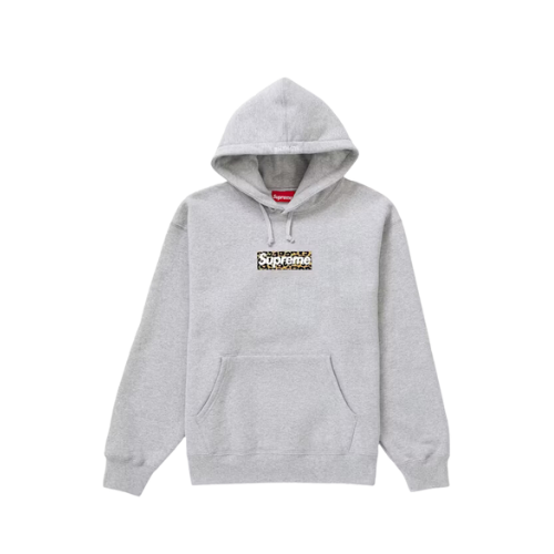 Moletom Supreme Shanghai Box Logo Heather Grey