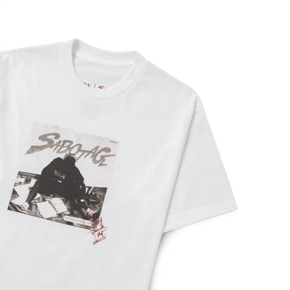 00s sabotage カットソー　長袖　M ホワイト　ドイツ Sabotage x MVRK Camiseta Single White - Droper