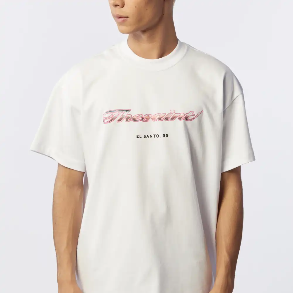 Camiseta THESAINT Quadrada Nightclub Branco - Droper