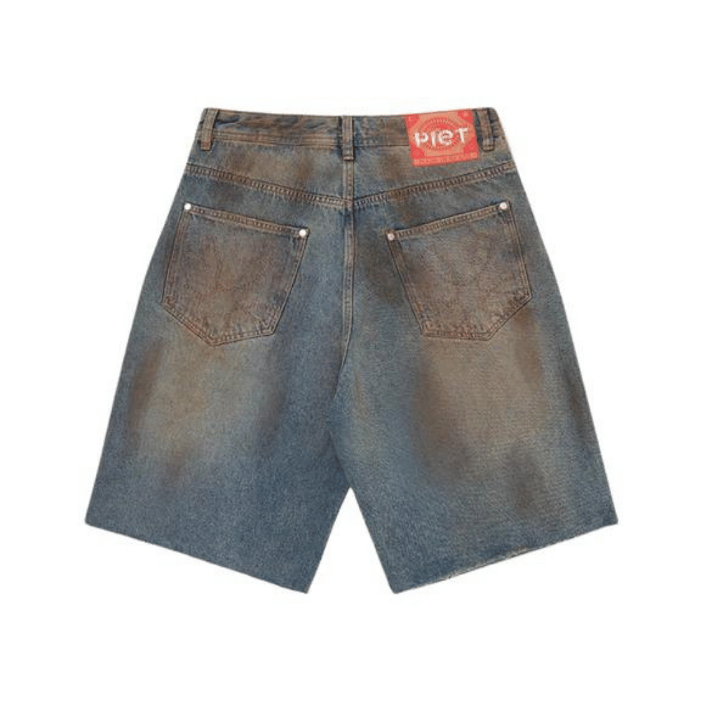 Shorts Piet Dirty Wash Denim Azul - Droper