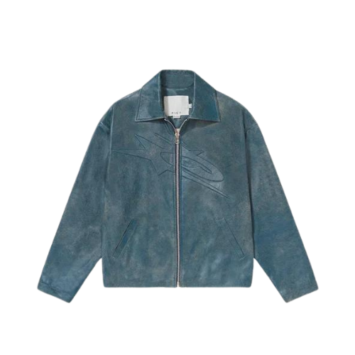 Jaqueta De Couro Piet Vintage Surf Azul