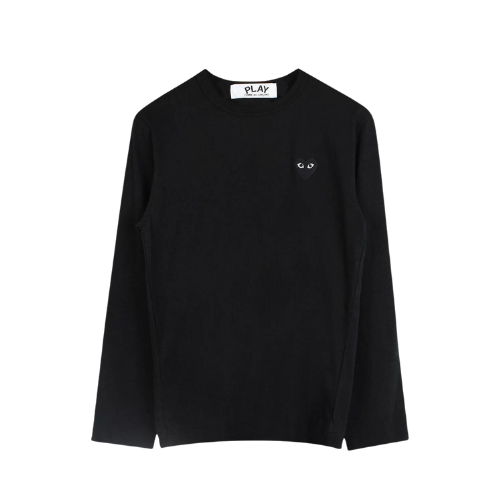 Camiseta Comme des Garçons PLAY Heart Emblem Long-Sleeve Black