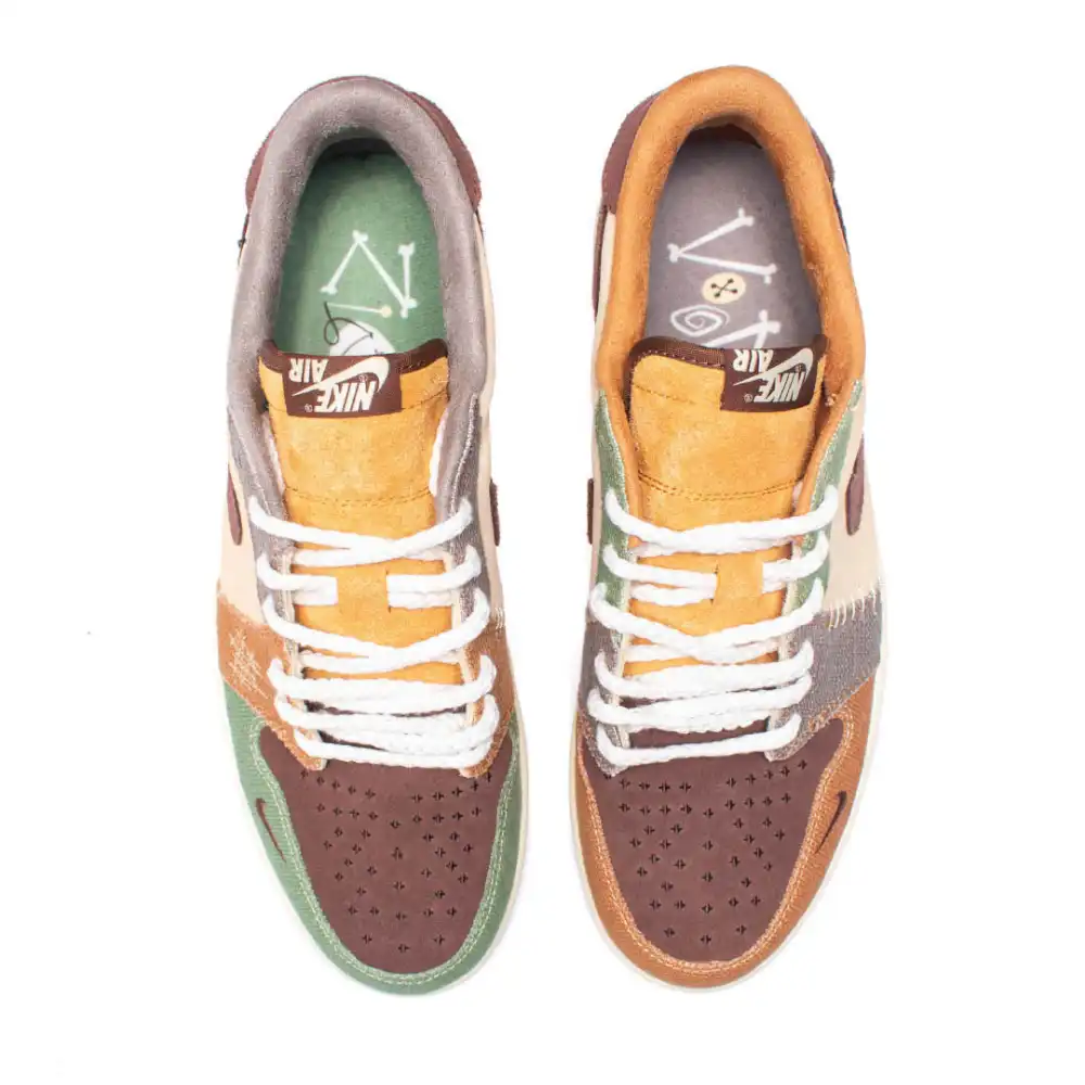 Air Jordan 1 Low Voodoo Flax and Oil Green foto 1