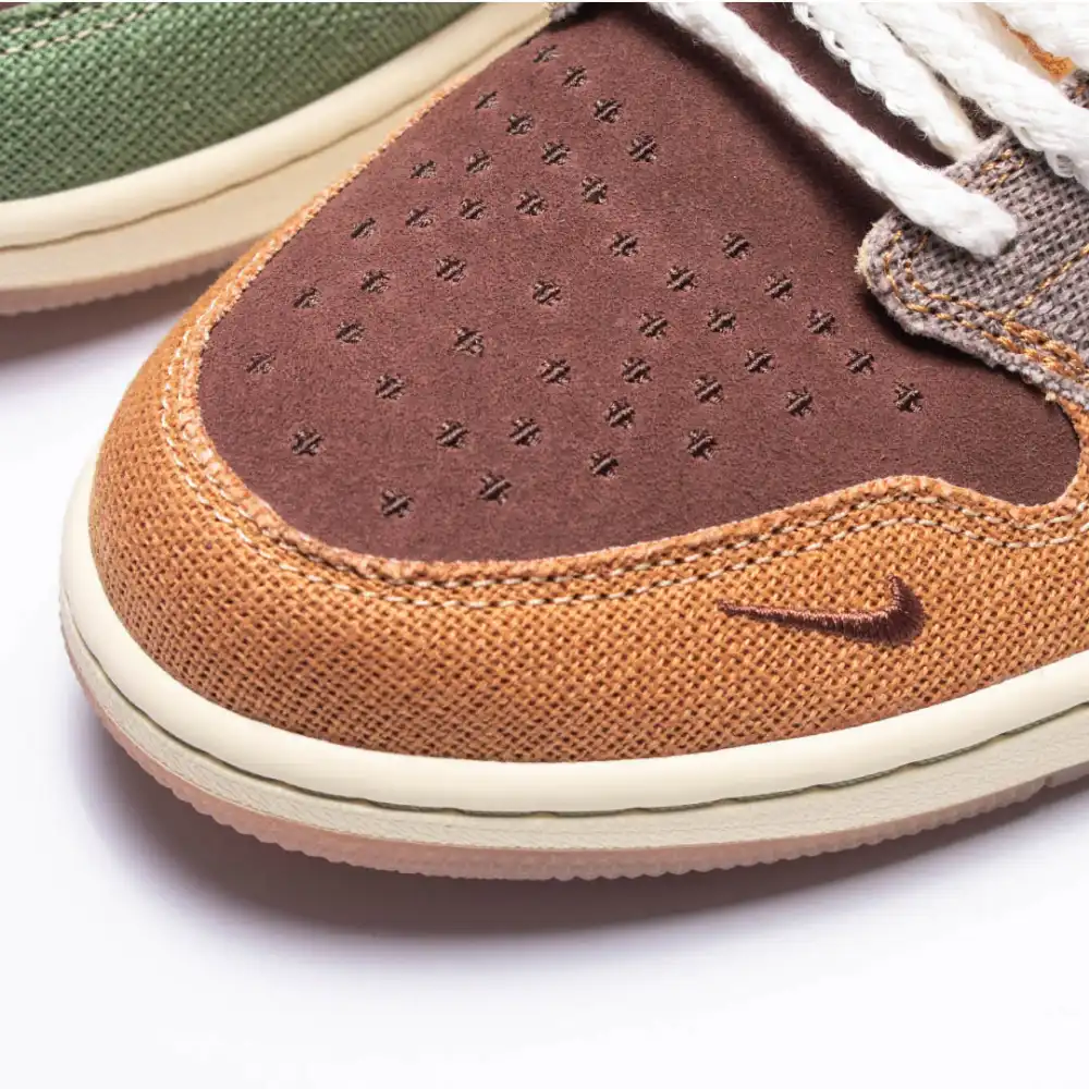Air Jordan 1 Low Voodoo Flax and Oil Green foto 4
