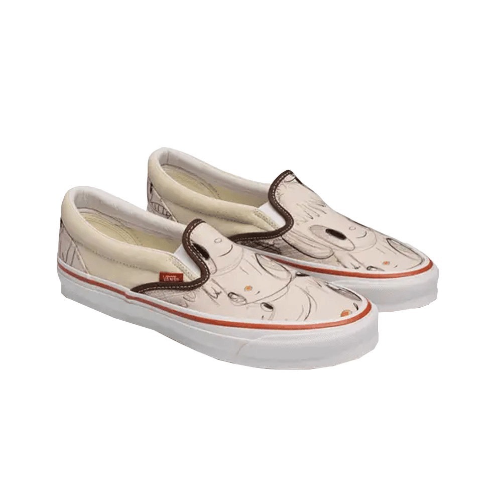 Javier Calleja x Vans Vault OG Classic Slip-On LX White - Droper