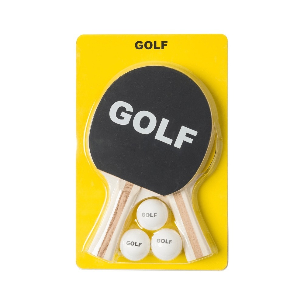 Set Raquete/Bolas Golf Wang Table Tennis Yellow Black foto 1