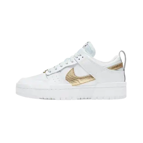 Nike Dunk Low Disrupt White Metallic Gold