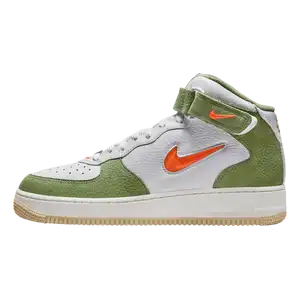 Air Force 1 Mid QS Olive Green and Total Orange