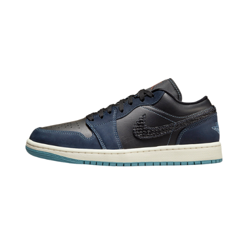 Air Jordan 1 Low SE Black Dark Obsidian Snakeskin