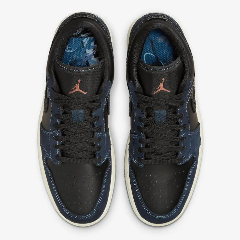 Air Jordan 1 Low SE Black Dark Obsidian Snakeskin foto 2