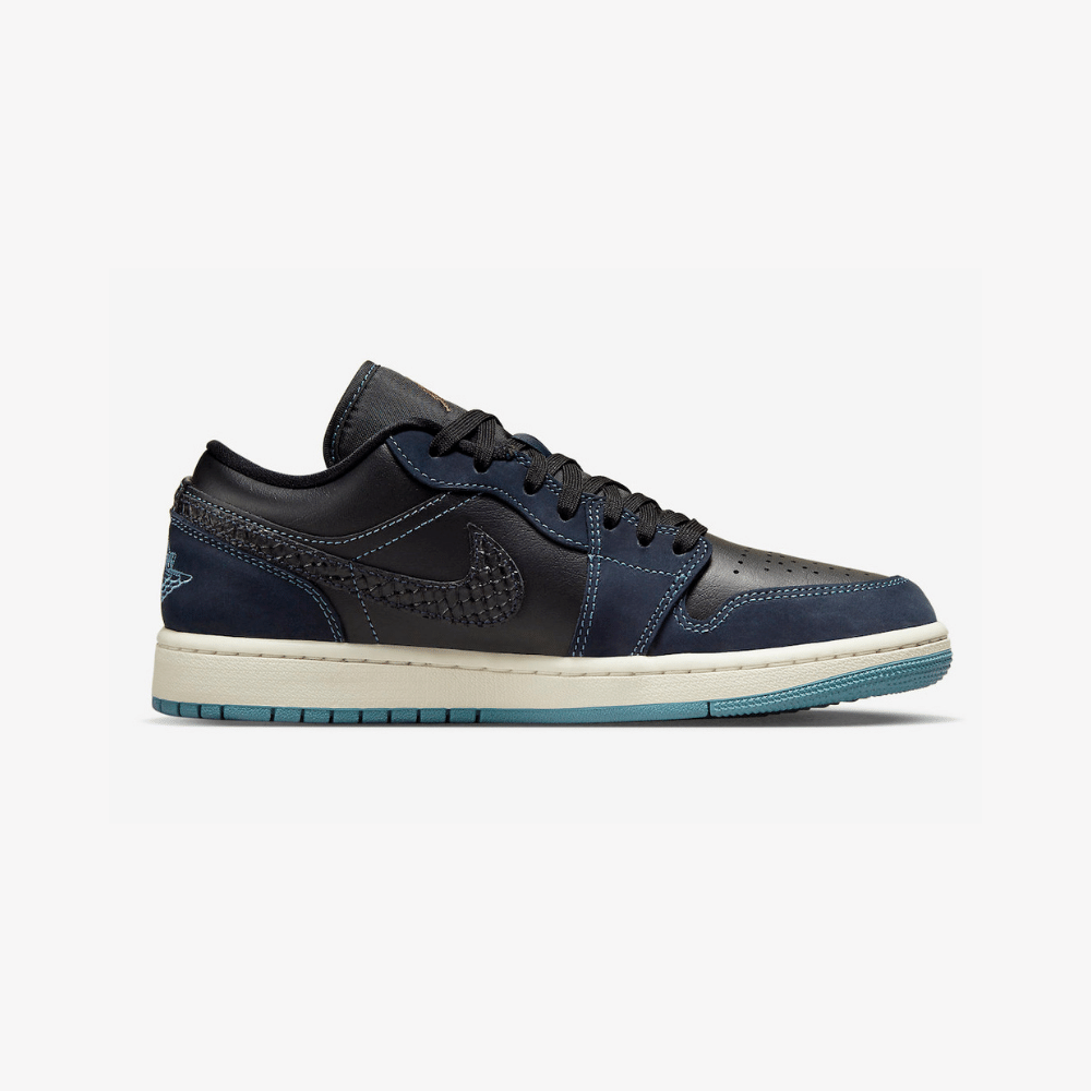 Air Jordan 1 Low SE Black Dark Obsidian Snakeskin foto 3