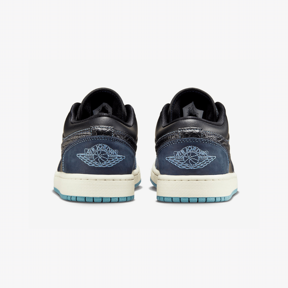 Air Jordan 1 Low SE Black Dark Obsidian Snakeskin foto 4
