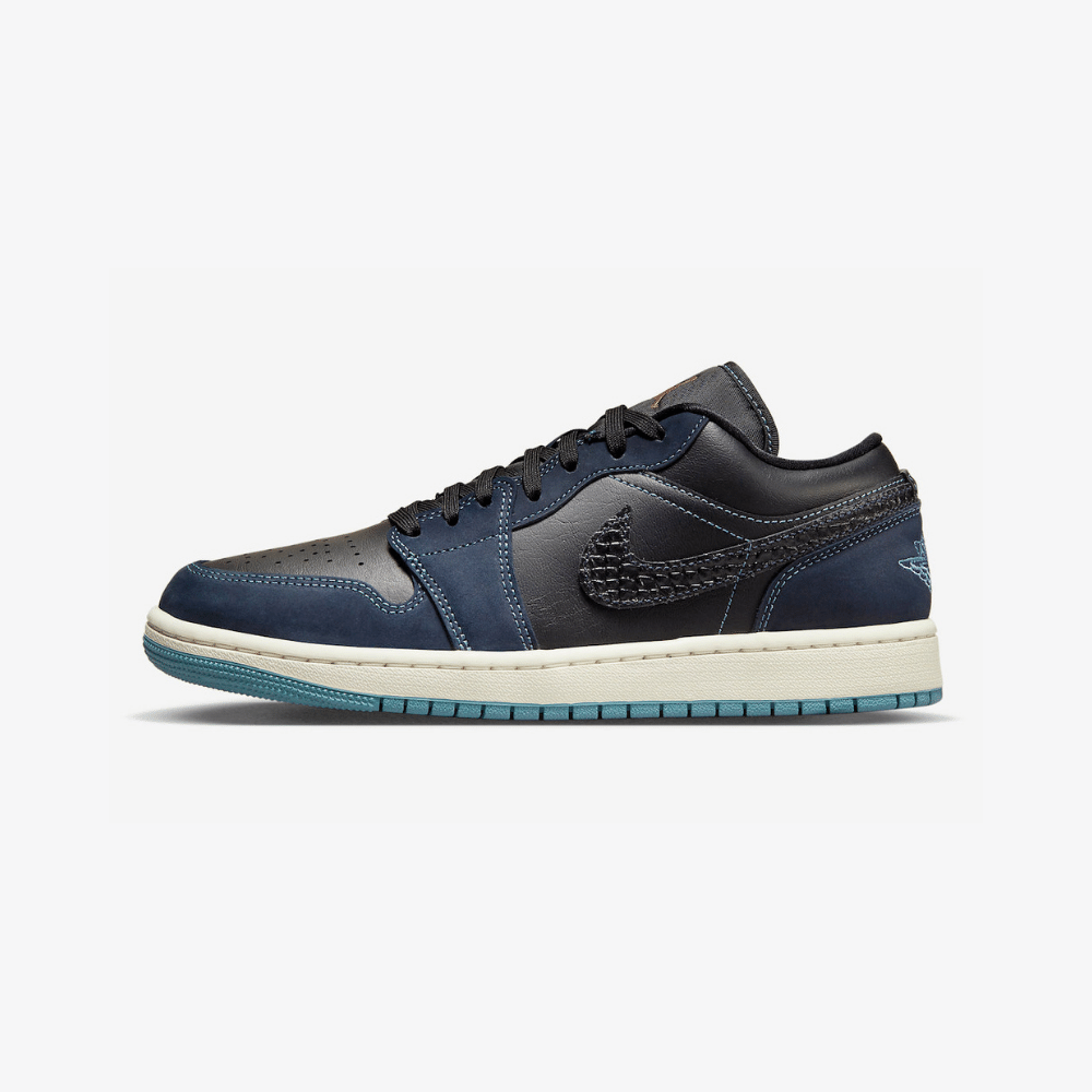 Air Jordan 1 Low SE Black Dark Obsidian Snakeskin foto 1