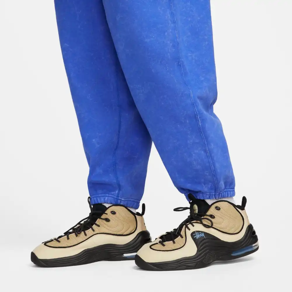 Stussy x Nike Calça Acid-Washed Fleece Blue - Droper