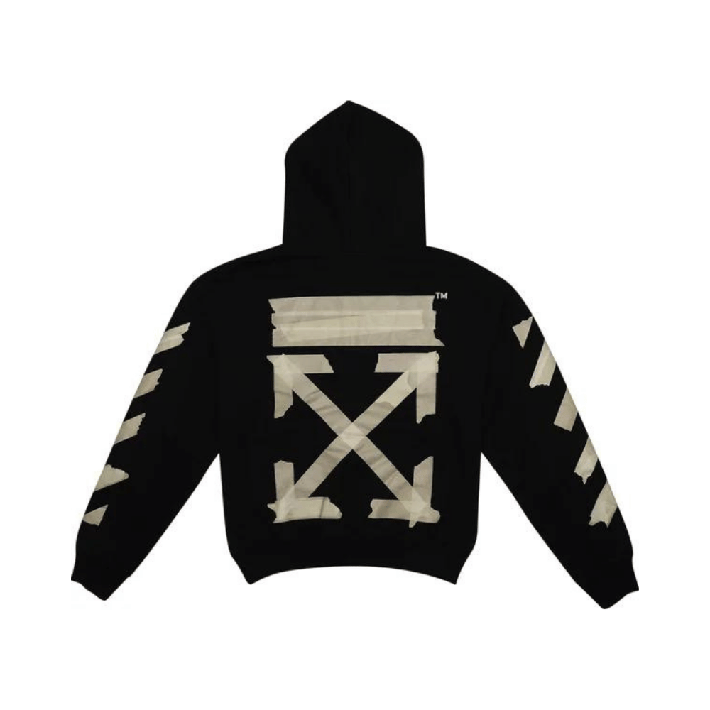 Moletom Off-White Tape Arrows Oversized Black Beige - Droper