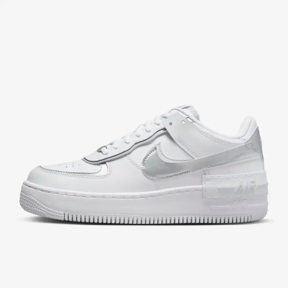 Nike air force silver 2024 tick