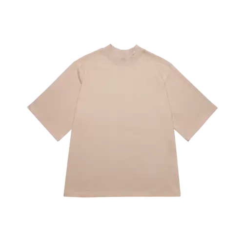 Camiseta Isa Lucena Mock Neck Bege